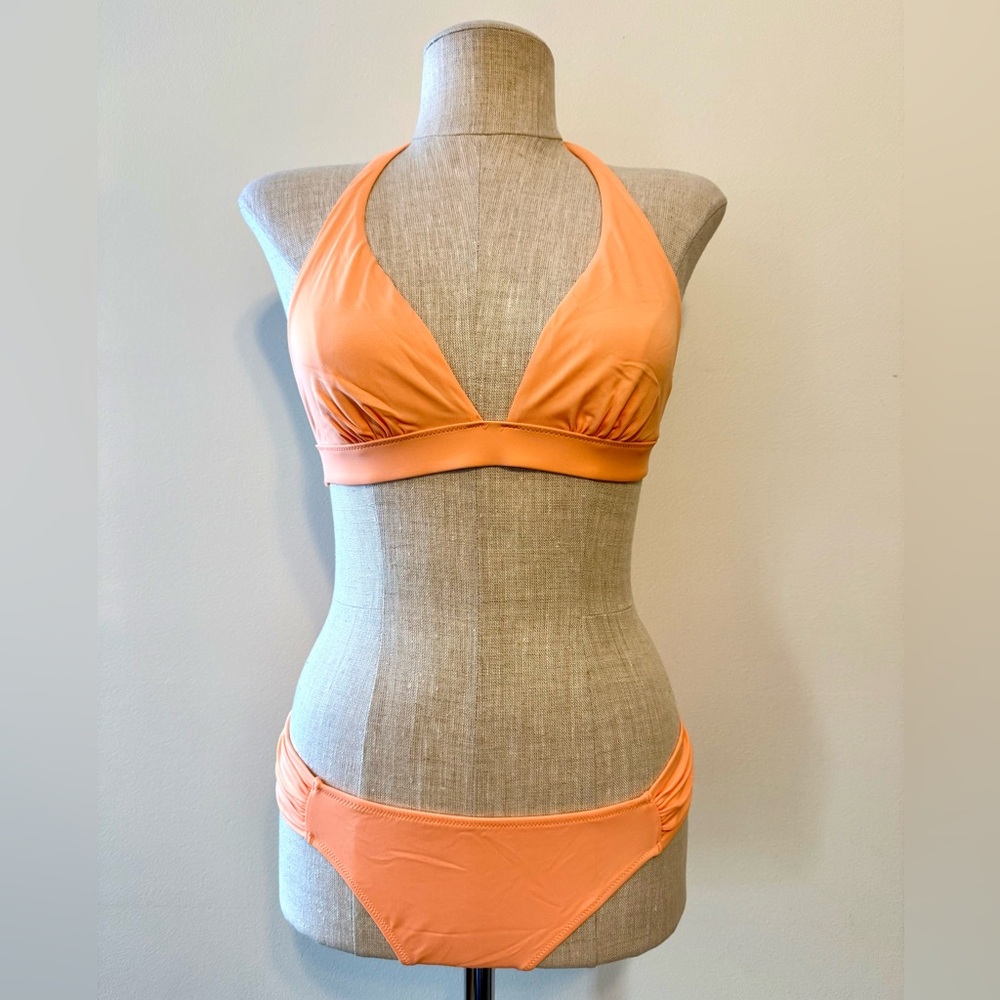 Vintage Victoria's Secret “The Knockout" Beach Sexy Collection Peach Bikini Set
